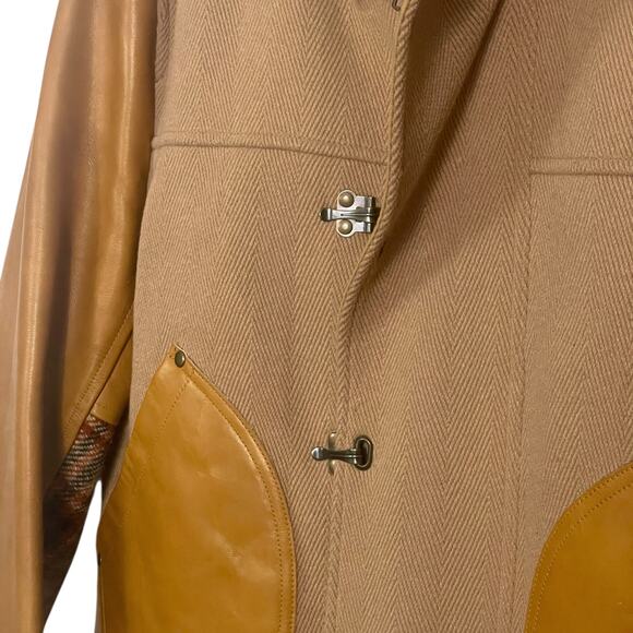 L Junya Watanabe MAN Comme Des Garcon cowhide varsity jacket - Picture 4 of 5